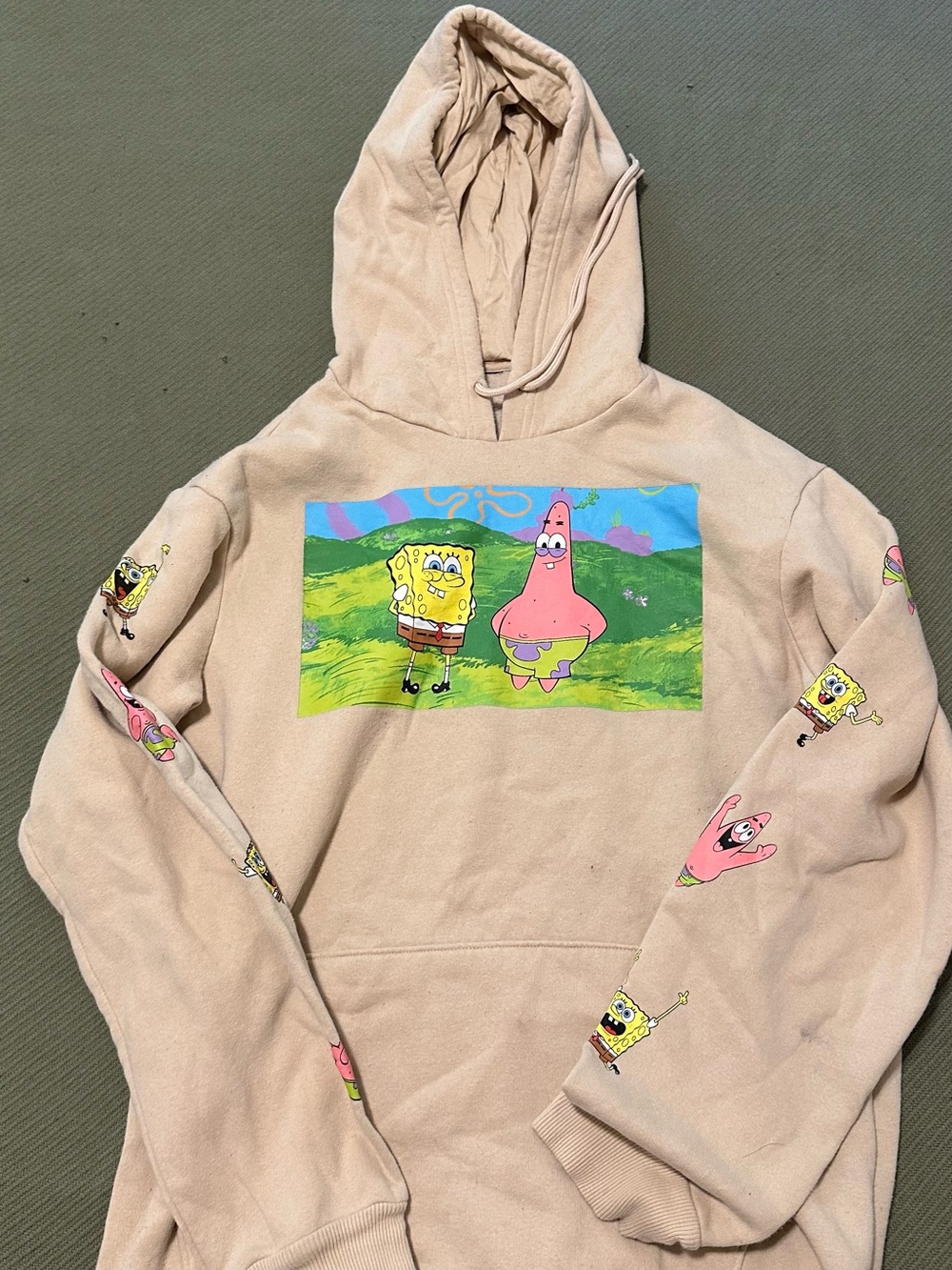 SpongeBob & Patrick Graphic Hoodie - Beige